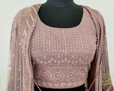 Mauve three piece dress - kasumi.in